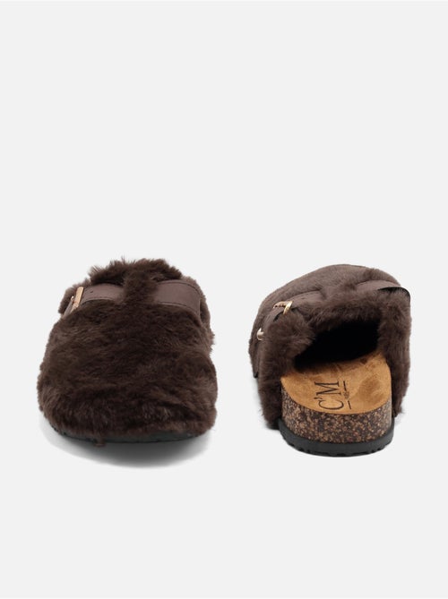Mules à fausse fourrure - C M - Kiabi