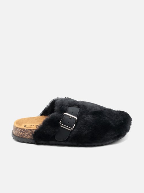 Mules à fausse fourrure - C M - Kiabi