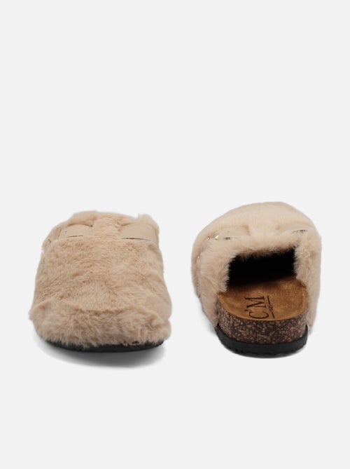 Mules à fausse fourrure - Kiabi