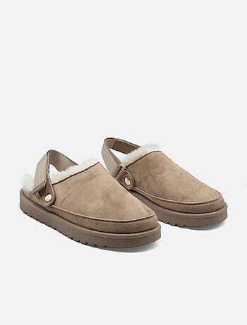 Mules à fausse fourrure