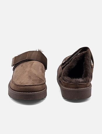 Mules à fausse fourrure