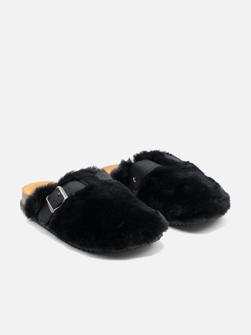 Mules à fausse fourrure - Kiabi