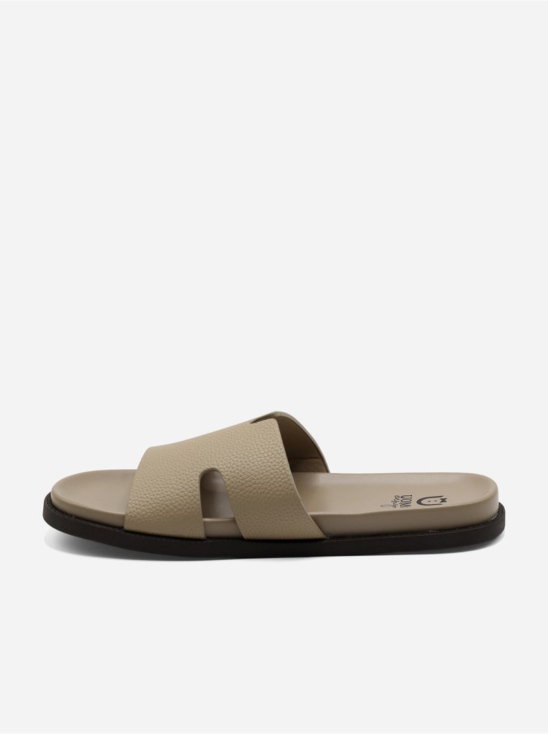 Mules à large bride - Uomo Beige - Kiabi
