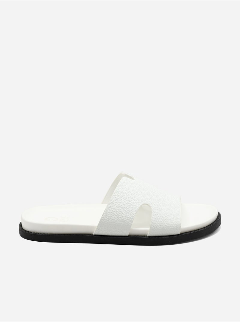 Mules à large bride - Uomo Blanc - Kiabi