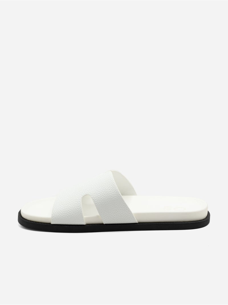 Mules à large bride - Uomo Blanc - Kiabi