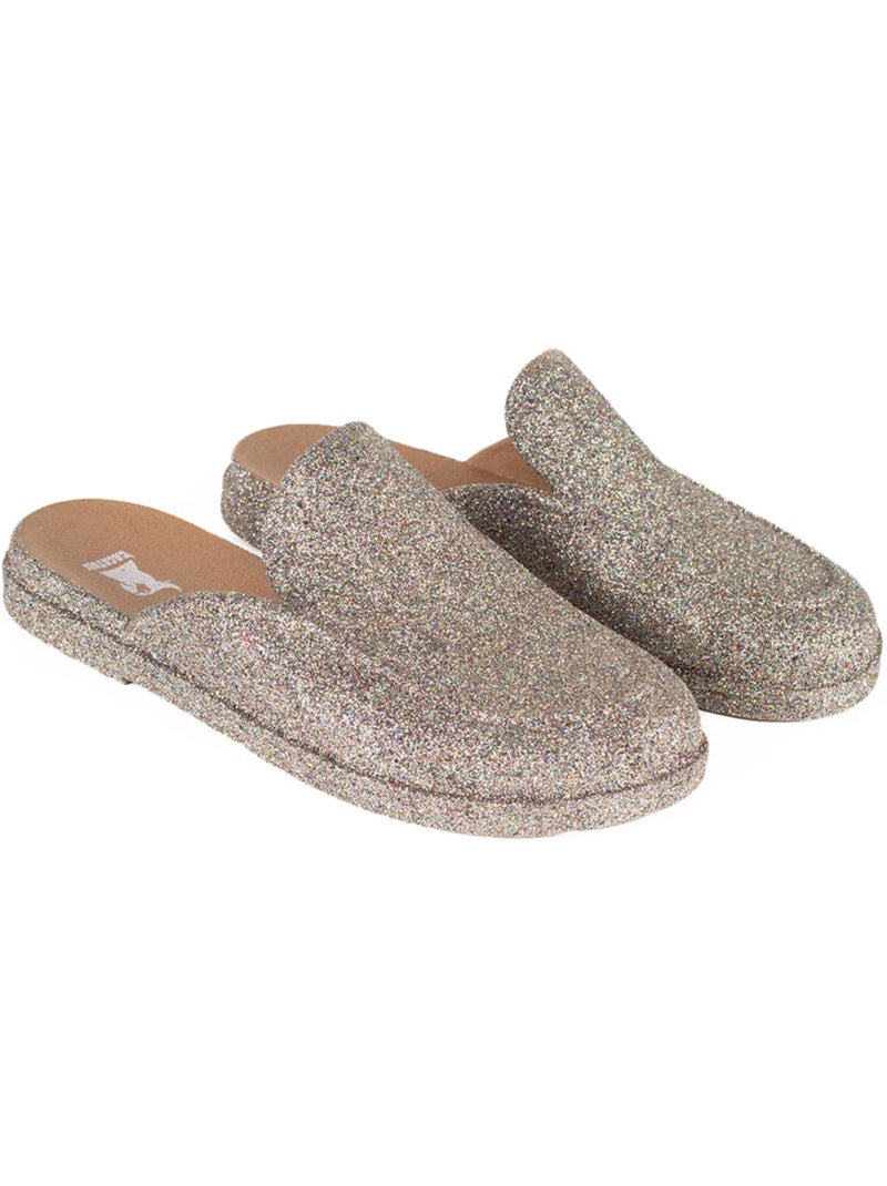 Mules à paillette Femme Camel - Kiabi