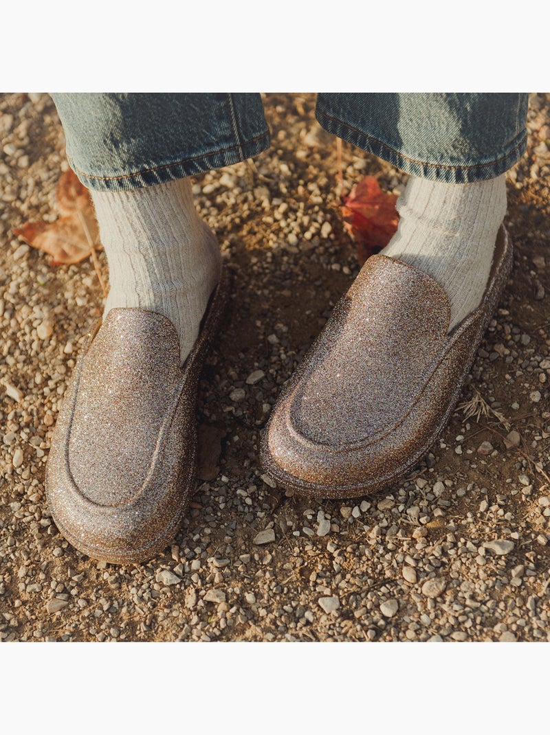 Mules à paillette Femme Camel - Kiabi