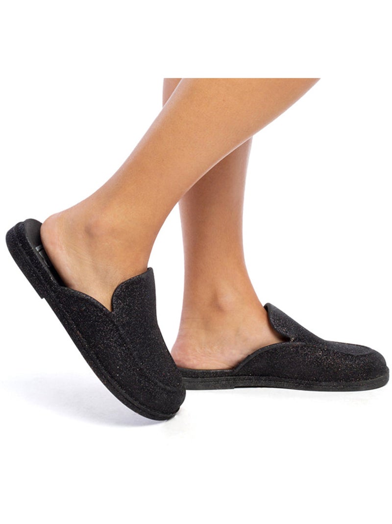 Mules à paillette Femme Noir Noir - Kiabi