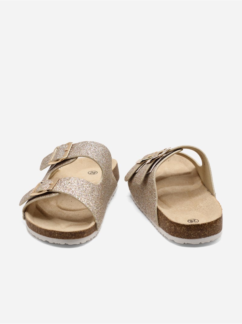 Mules à paillettes Doré/or - Kiabi