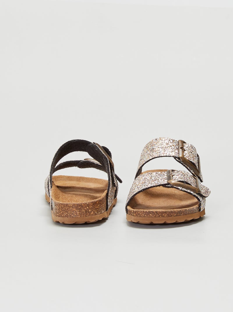 Mules à paillettes Gris - Kiabi