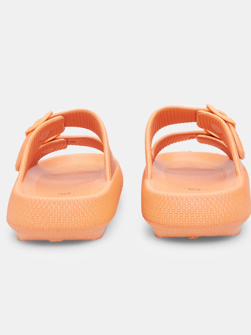 Mules à plateforme en eva BATA Orange - Kiabi
