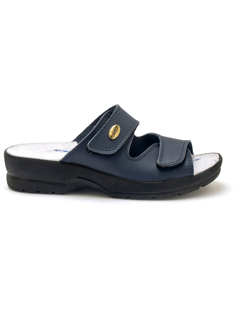Mules à scratch - PEDICONFORT Bleu marine - Kiabi