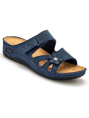 Mules à scratch fleur fantaisie - PEDICONFORT