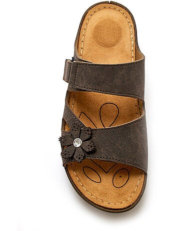 Mules à scratch fleur fantaisie - PEDICONFORT