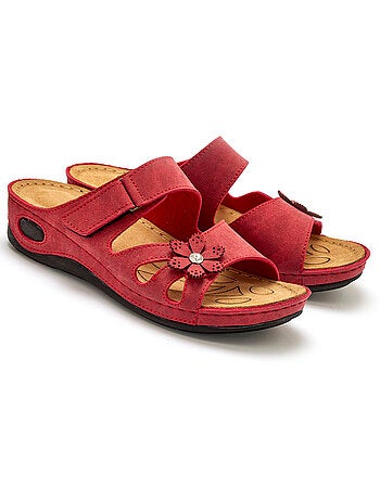 Mules à scratch fleur fantaisie - PEDICONFORT