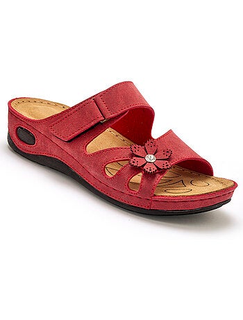 Mules à scratch fleur fantaisie - PEDICONFORT