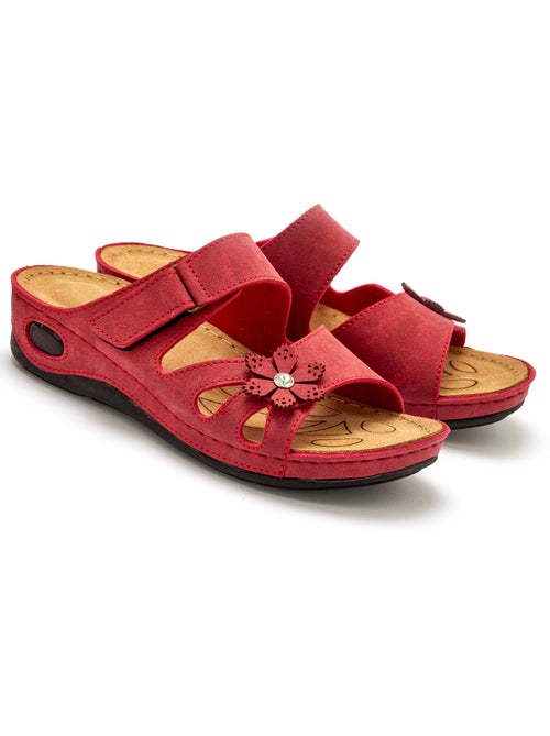 Mules à scratch fleur fantaisie - PEDICONFORT - Kiabi