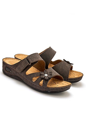 Mules à scratch fleur fantaisie