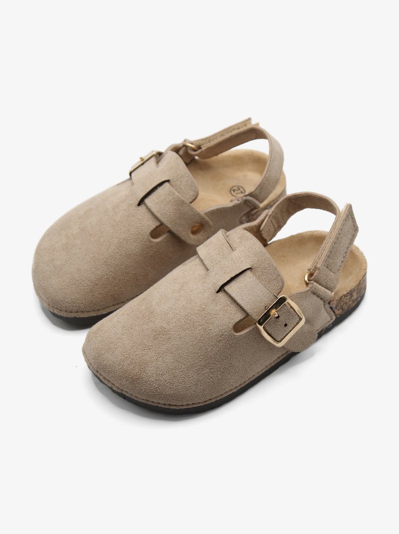 Mules à scratch Taupe - Kiabi