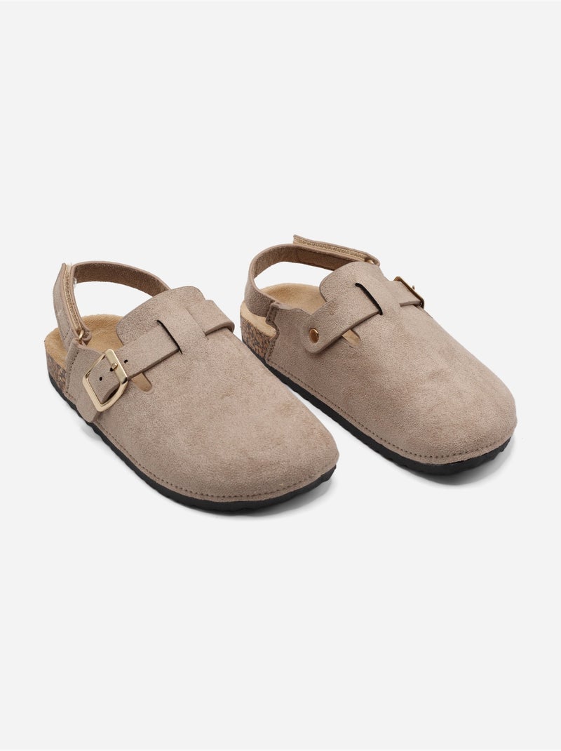 Mules à scratch Taupe - Kiabi