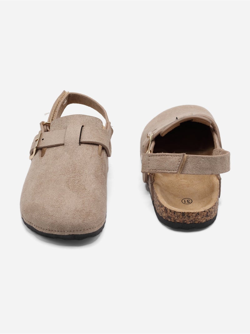 Mules à scratch Taupe - Kiabi