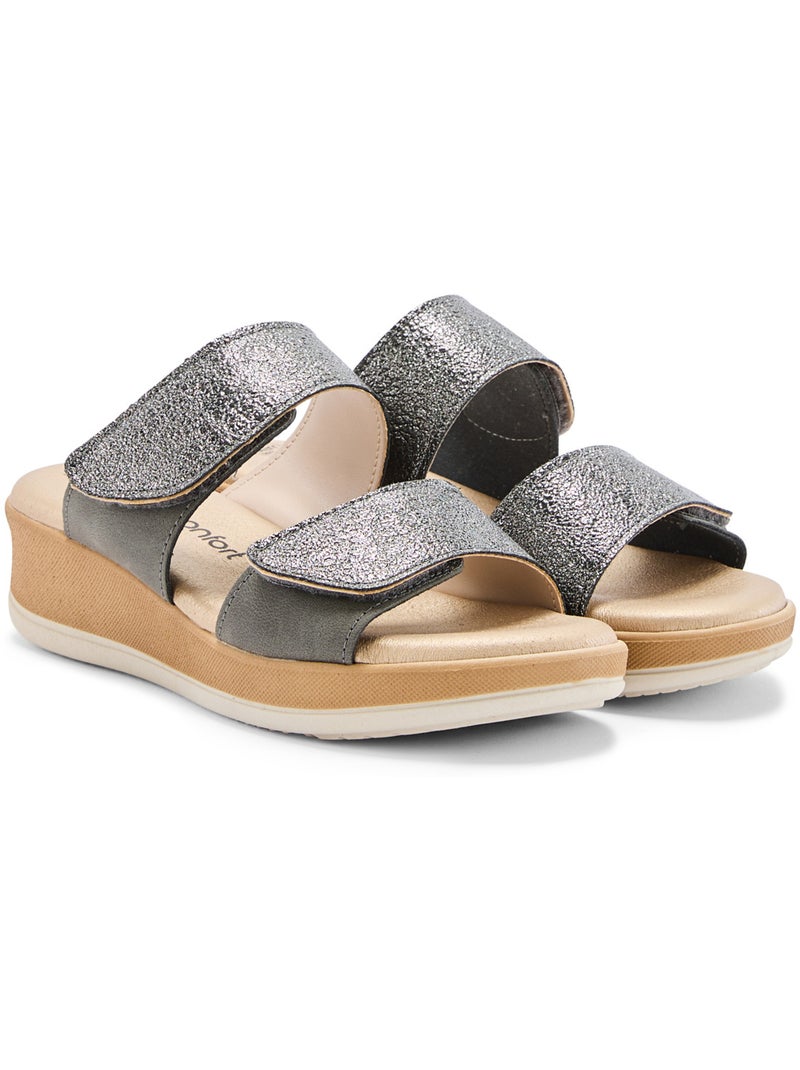 Mules à scratchs ouverture totale - PEDICONFORT Gris - Kiabi