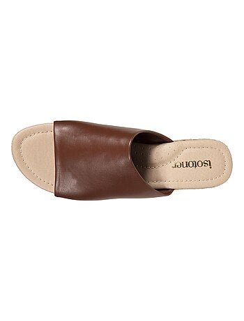 Mules à talon 3 cm bandeau Isotoner