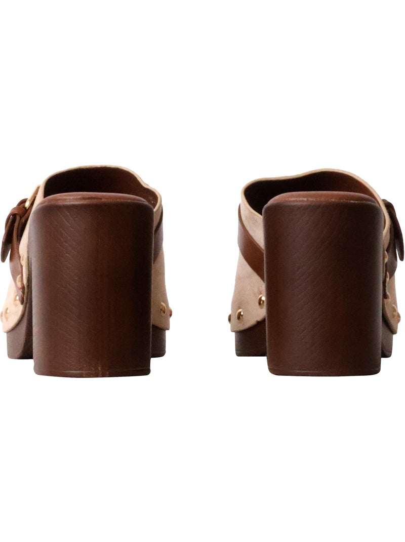 Mules à Talon Joia Beige - Kiabi