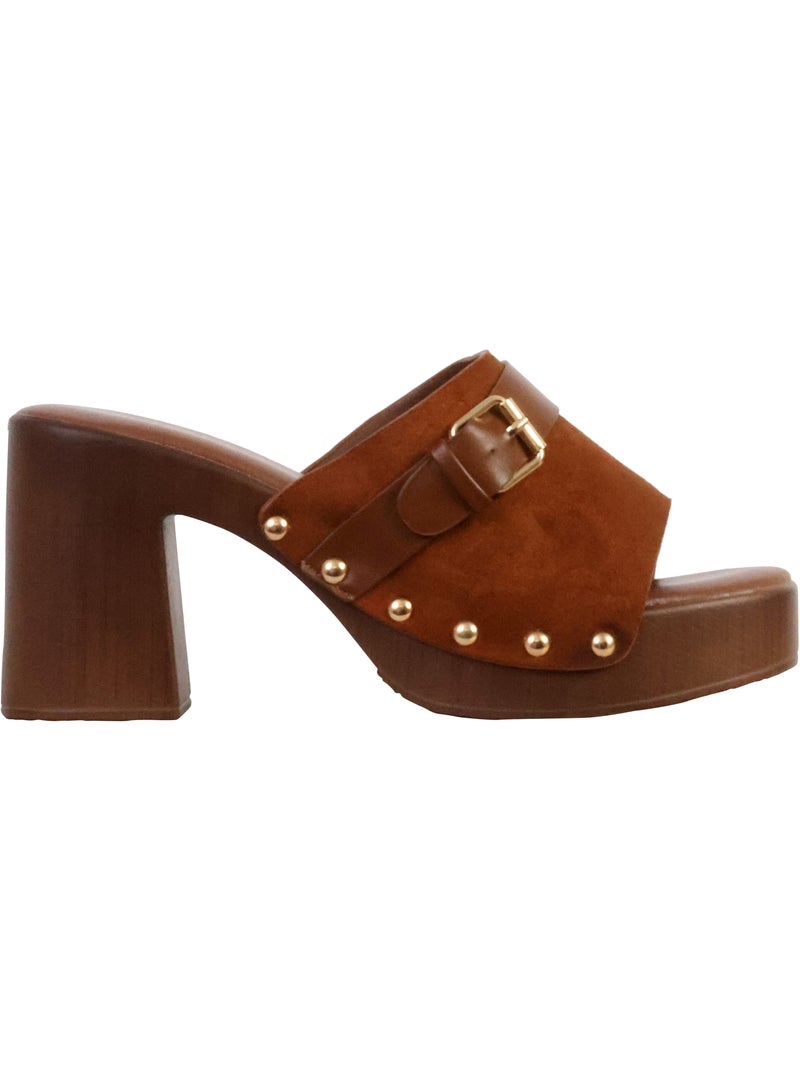 Mules à Talon Joia Camel - Kiabi
