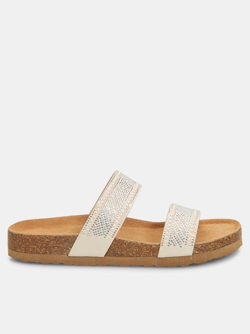 Mules avec bandes et strass BATA - Kiabi
