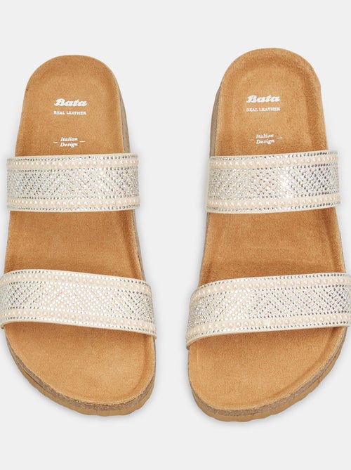 Mules avec bandes et strass BATA - Kiabi