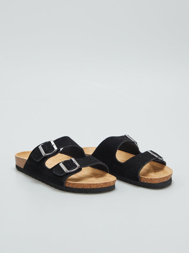 Mules avec boucles métalliques Noir - Kiabi
