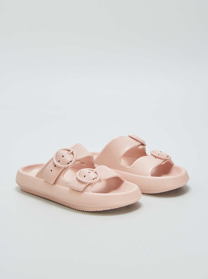 Mules avec boucles Rose - Kiabi