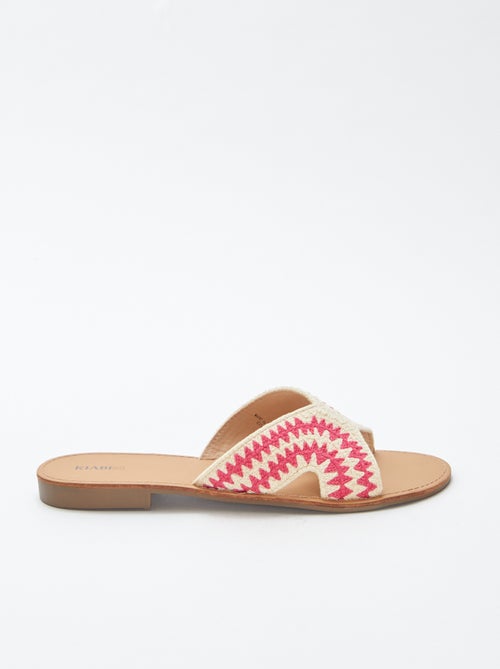 Mules avec bride en macramé - Kiabi