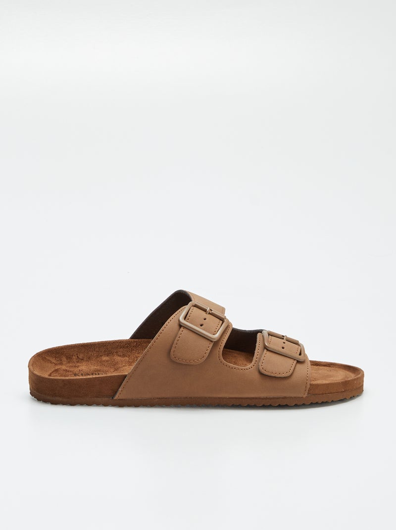 Mules avec brides à boucle Marron - Kiabi