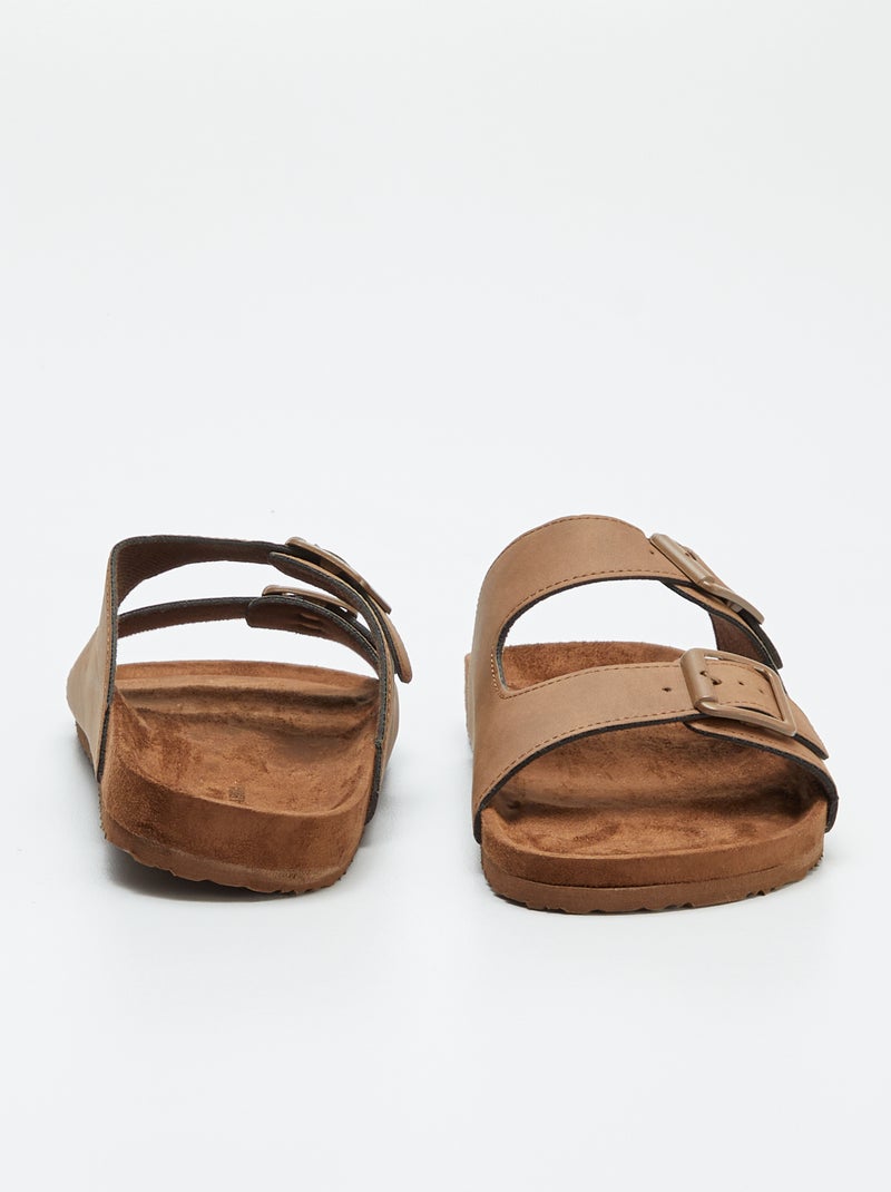 Mules avec brides à boucle Marron - Kiabi