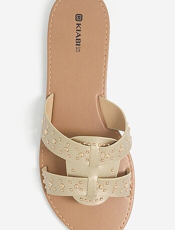 Mules avec brides cloutées