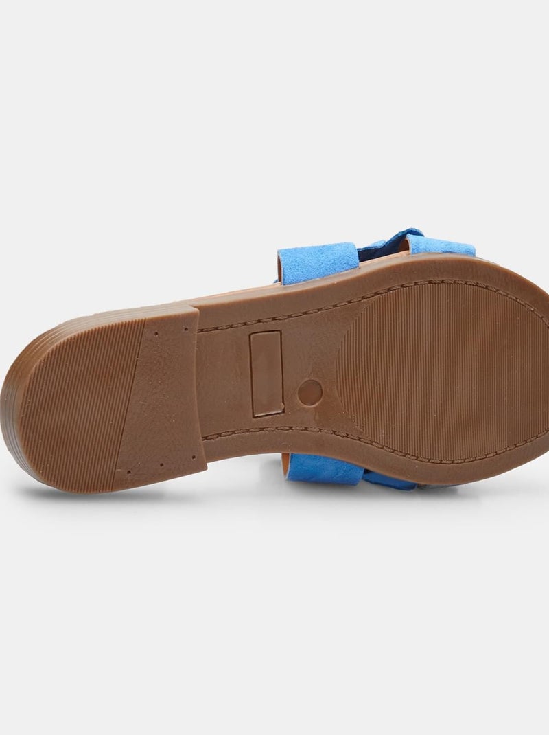 Mules avec décoration florale BATA Bleu - Kiabi