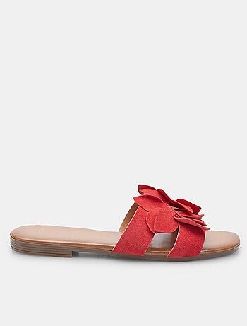 Mules avec décoration florale bata
