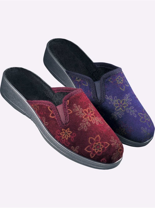Mules avec motif floral élastique au cou-de-pied et semelle textile - Taille standard - Moda Vilona - Kiabi Mules avec motif floral élastique au cou-de-pied et semelle textile - Taille standard - Moda Vilona - Kiabi