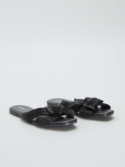 Mules avec nœud en satin - Kiabi