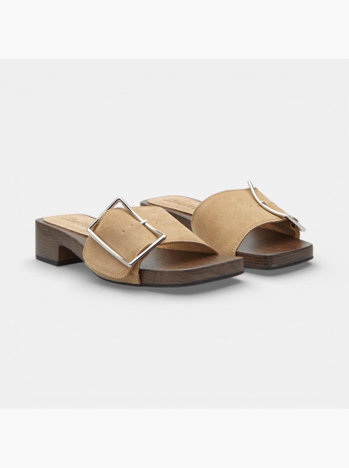Mules avec talon et bride Bata - Kiabi