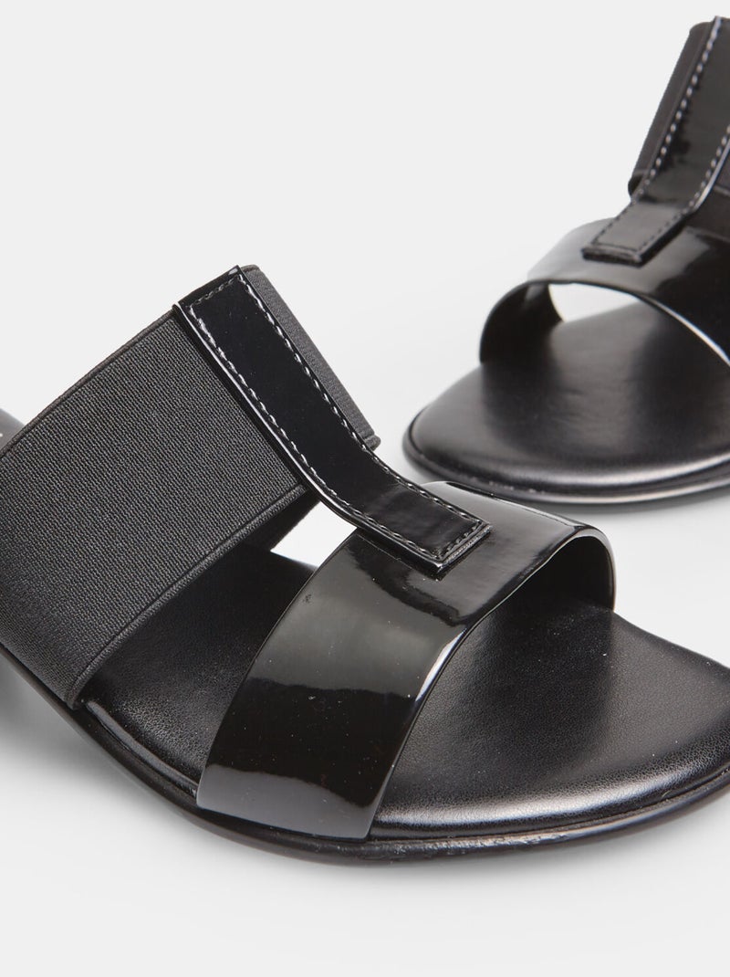 Mules avec talon midi BATA Noir - Kiabi