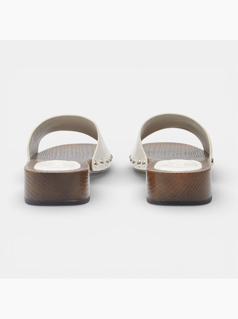 Mules Bata avec bride Blanc - Kiabi