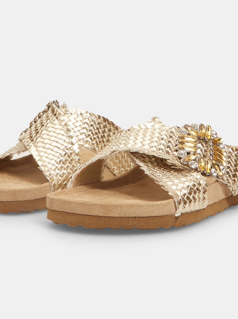 Mules Bata Red Label avec applications bijoux Doré/or - Kiabi