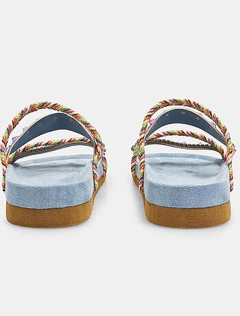 Mules Bata Red Label avec cordes tressées et applications bijoux