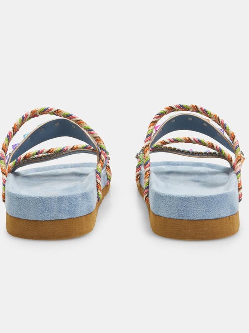 Mules Bata Red Label avec cordes tressées et applications bijoux - Kiabi