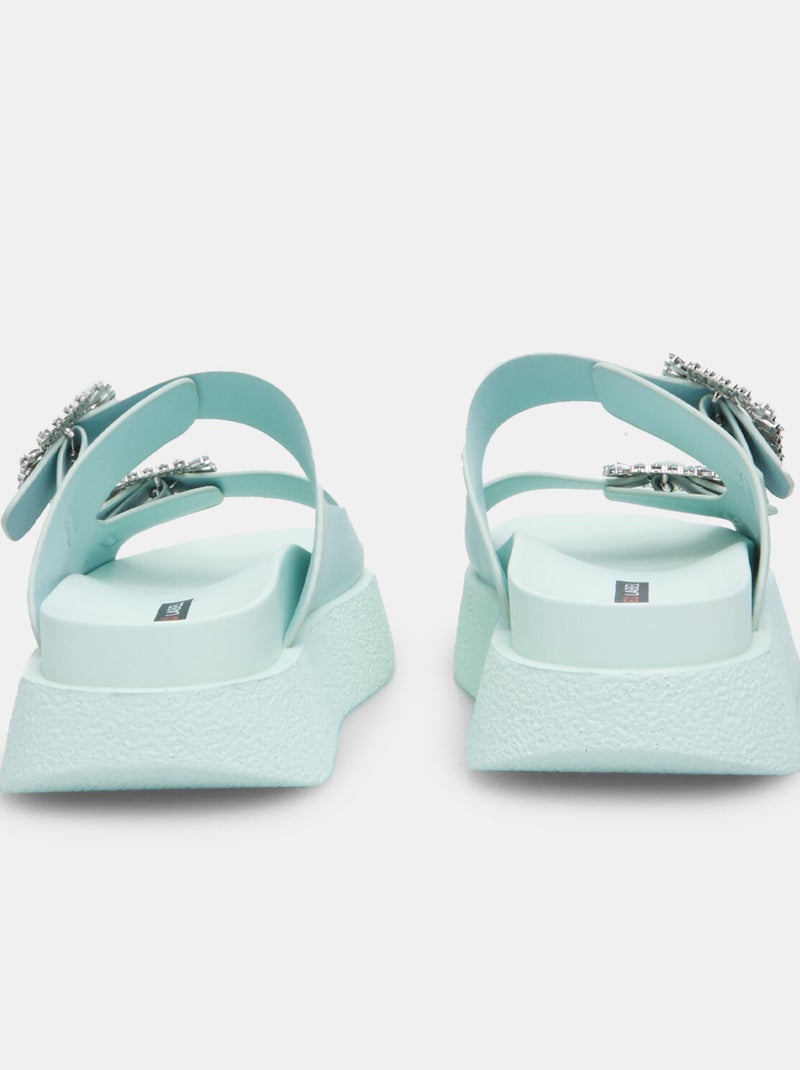 Mules Bata Red Label avec plateforme 3 cm Bleu - Kiabi