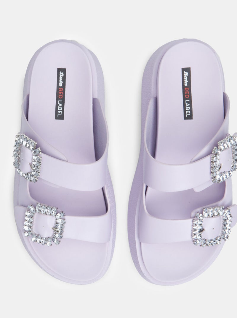 Mules Bata Red Label avec plateforme 3 cm Rose - Kiabi