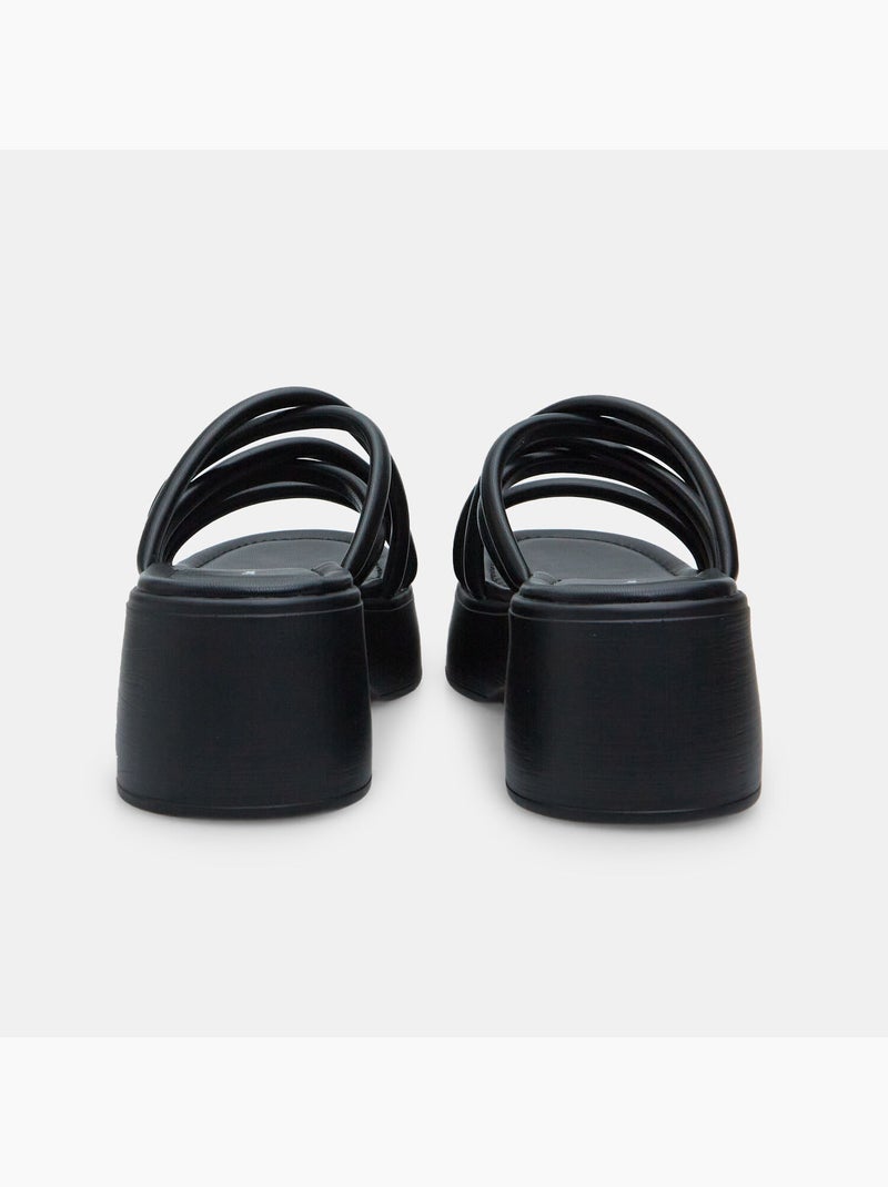 Mules Bata Red Label avec plateforme de 5 cm Noir - Kiabi